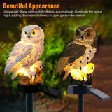 Garden Resin Owl Statue with Solar LED Lights