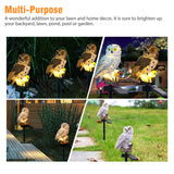 Garden Resin Owl Statue with Solar LED Lights