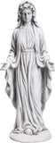 Outdoor Statue of the Virgin Mary Blessed Mother Garden Decorative Statue, 29.9 inches Gray