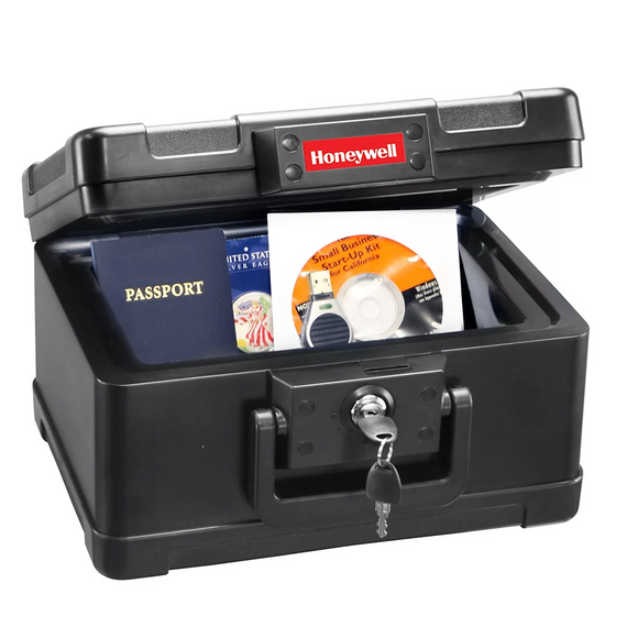 Honeywell Safe Water-Resistant Fire Chest, 0.15-Cu.-Ft. Lock