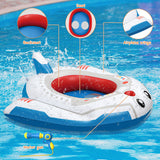 Hot Bee Inflatable Ride-on Space Boat, Swimming Pool Floats with Squirt Gun