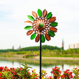 75 inches Solar Wind Spinner, Orchid Multi-Color Seasonal Led Lighting