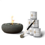 Terra Flame Zen Fire Bowl Set with 6-pack Pure Fuel and Snuffer