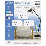 Feit Electric Wi-fi Smart Plug 3 Pack, Works with Alexa or Google Home