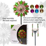 75 inches Solar Wind Spinner, Orchid Multi-Color Seasonal Led Lighting