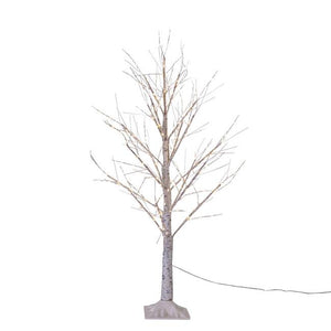 4 Ft White Branch Twinkle Fairy LED Twig Tree, 300 Warm White LED Lights