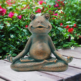 Yoga Pose Meditating Frog Figurine, 5 x 2.3 x 4.1 Inches