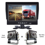 7 Inch IPS Screen AHD Car Monitor With 2 Channels for Truck Van Bus Parking Camera System