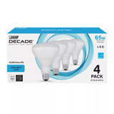 Feit Electric Decade 65W Equivalent LED BR30 Flood Light Bulb, 4 pk.