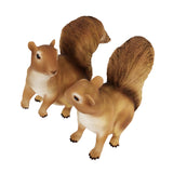 Pure Garden 6" Polyresin Squirrel Figurine Statues, Set of 2