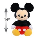 Disney Classics 14" Comfort Weighted Plush, Mickey Mouse, Minnie Mouse and Stitch