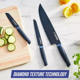 Blue Diamond Nonstick Sharp Stone Knife Set, 4-Pc. Stainless Steel knives