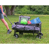 Berkley Jensen Multi-Function Folding Wagon,  7" Wheels Folding Cart