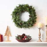 Holiday Time 24-Inch Artificial Sonoma Cypress Evergreen Christmas Wreath