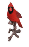 8.25" Red Polyresin Tabby Cardinal on Branch Statue