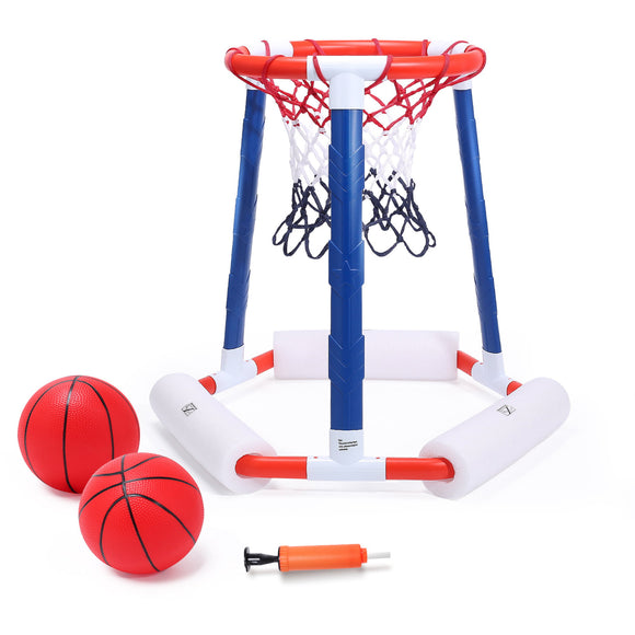 EagleStone Floating Basketball Hoop for Swimming Pool, 2 Balls & Pump