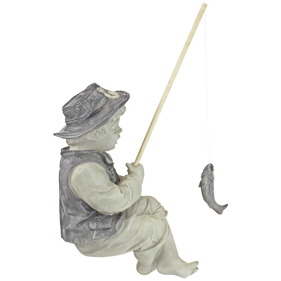 15 Frederic Little Fisherman of Avignon Boy Fishing Garden Statue