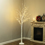 70" H Pre-Lit LED Birch Tree, 96 Warm LED Bulbs