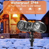 Outdoor Christmas Projector Light with Water Wave and Remote Control,12 slides 72 patterns