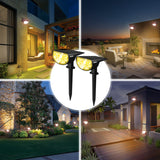 JESLED Solar Landscape Lights Outdoor 14 LED Spotlight, Warm White, 4-Pack