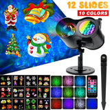 Outdoor Christmas Projector Light with Water Wave and Remote Control,12 slides 72 patterns