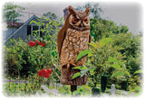 Dalen 16" Brown Great Horned Owl Scarecrow Garden Statue