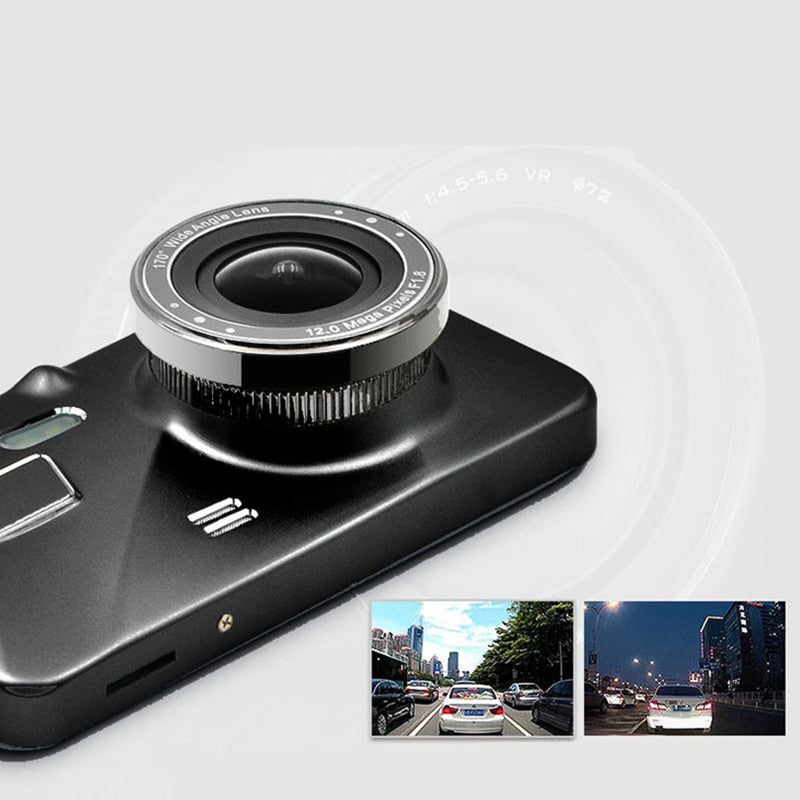 4 Inch Hd 1080p Dual Lens Car Dvr Touch Screen Dashcam Camera