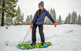 48" Flexible Winter Downhill Snowboarding Adults Kids Snow Sled, 2-Pack