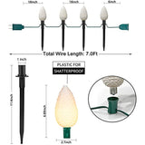 Pallerina C9 Pinecone Pathway Lights with 4 Stakes White Light