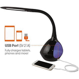 OttLite LED Desk Lamp with Color Changing Tunnel & USB Port - Touch Table Lamp, 5 Brightness Settings
