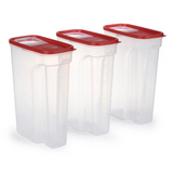 Rubbermaid Flip Top Cereal Keeper, 3 Pack Modular Food Storage Container
