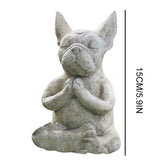 Outdoor French Bulldog Garden Statue, Meditation Resin Craft Dog Memorials Dog Figures Statue