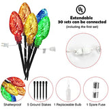 C9 Christmas Pathway Lights with 5 Multicolored Bulbs Pathway Marker Stakes Connectable String Xmas Lights
