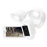 Ring Floodlight Security Camera with Motion Detection and Chime Pro WiFi Speaker