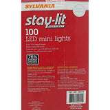 Sylvania 100ct LED Mini White Lights, 4 Sets of 100 lights