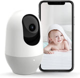 Nooie Security Camera Indoor, 360-degree IP Camera1080P, WiFi Smart Home Camera with Motion Tracking, IR Night Vision, Two Way Audio&Sound Detection, Works with Alexa, SD Card and Cloud