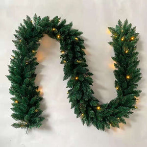 9Ft Christmas Garland with 50 Waterproof LED Lights