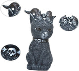 Set of 4 Magic Cat Statue, Black Cat Statue for Outdoor Yard Decoration