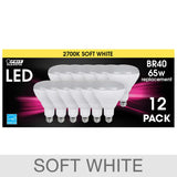 Feit Electric LED BR40 65W Flood, 12-pack LED Light Bulb