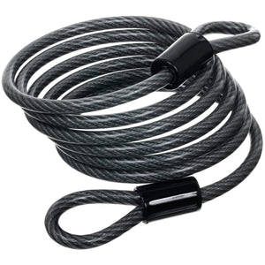 Hyper Tough Vinyl Covered Flexible Open Loop Cable Lock, 1/4 in. x 6 ft.