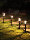 Smartpoint Rechargeable Smart Solar Color+White Pathway Lights, 2 Pack