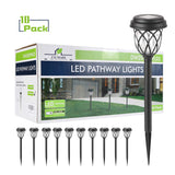 ExcMark 10 Pack Solar Lights, Solar Pathway Lights for Walkway Sidewalk Driveway
