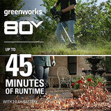 Greenworks 80V Trimmer Blower Combo With Two 2AH Batteries and Charger