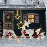 Hourleey Christmas Decoration Outdoor 60 Light Up Deer Family, 3-Piece Set