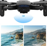 UKING Foldable Drone with 1080p HD Camera, Quadcopter with Wide Angle 480P FPV Live Video with Gesture Control/Follow me Mode/Altitude Hold for Last 18 mins