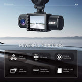 iiwey Dash Cam Front Rear and Inside 1080P Three Channels with IR Night Vision Car Camera