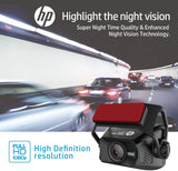 HP F660G Full HD 1080P Dash Cam Front and Rear, Built-in GPS and G-Sensor