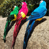 Windfall Realistic Large Parrot Lifelike Bird Ornament Resin Animal Model Statues
