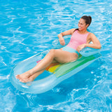 Inflatable Relaxing Lounge Pool Float, 63” L x 30” W x 23” H