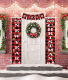 Manfiter Buffalo Plaid Porch Signs Multi-color Party Banners, 3 Count